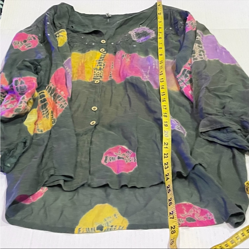 Embroidered Beaded Tie Dye Top - Picture 10 of 10